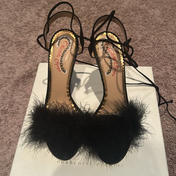 Charlotte Olympia Salsa 110mm Feather Suede sandal - Picture 10 of 12